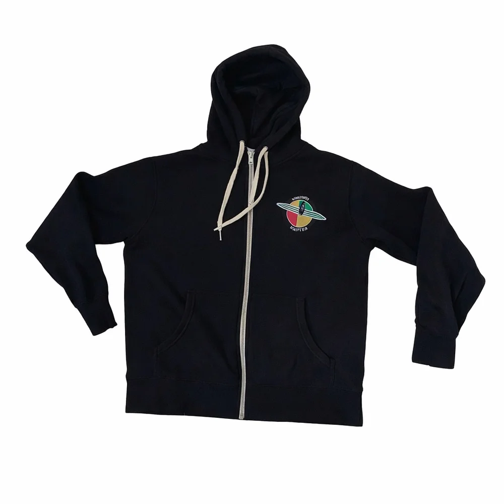 Men's Moondoggies Black Full-Zip Hoodie with Moondoggies Logo, S - Picture 1 of 6